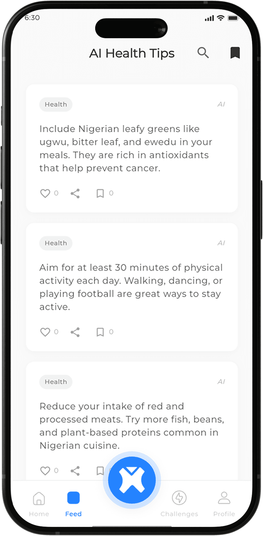 Arexpal Tips/Feed Screen