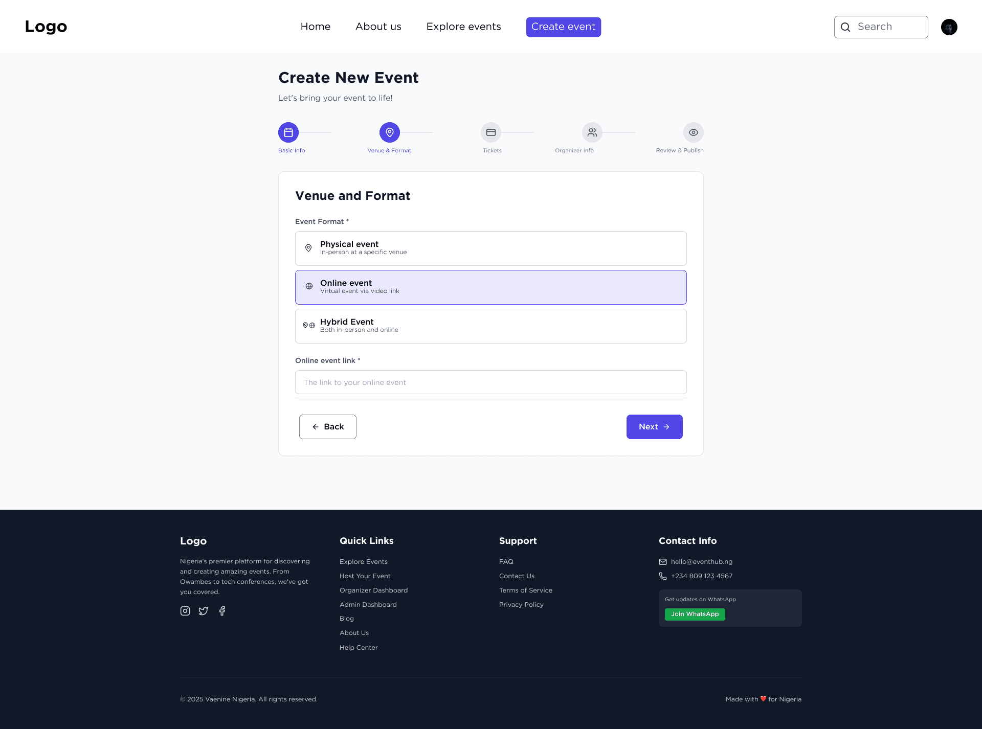 Event Preview & Publish