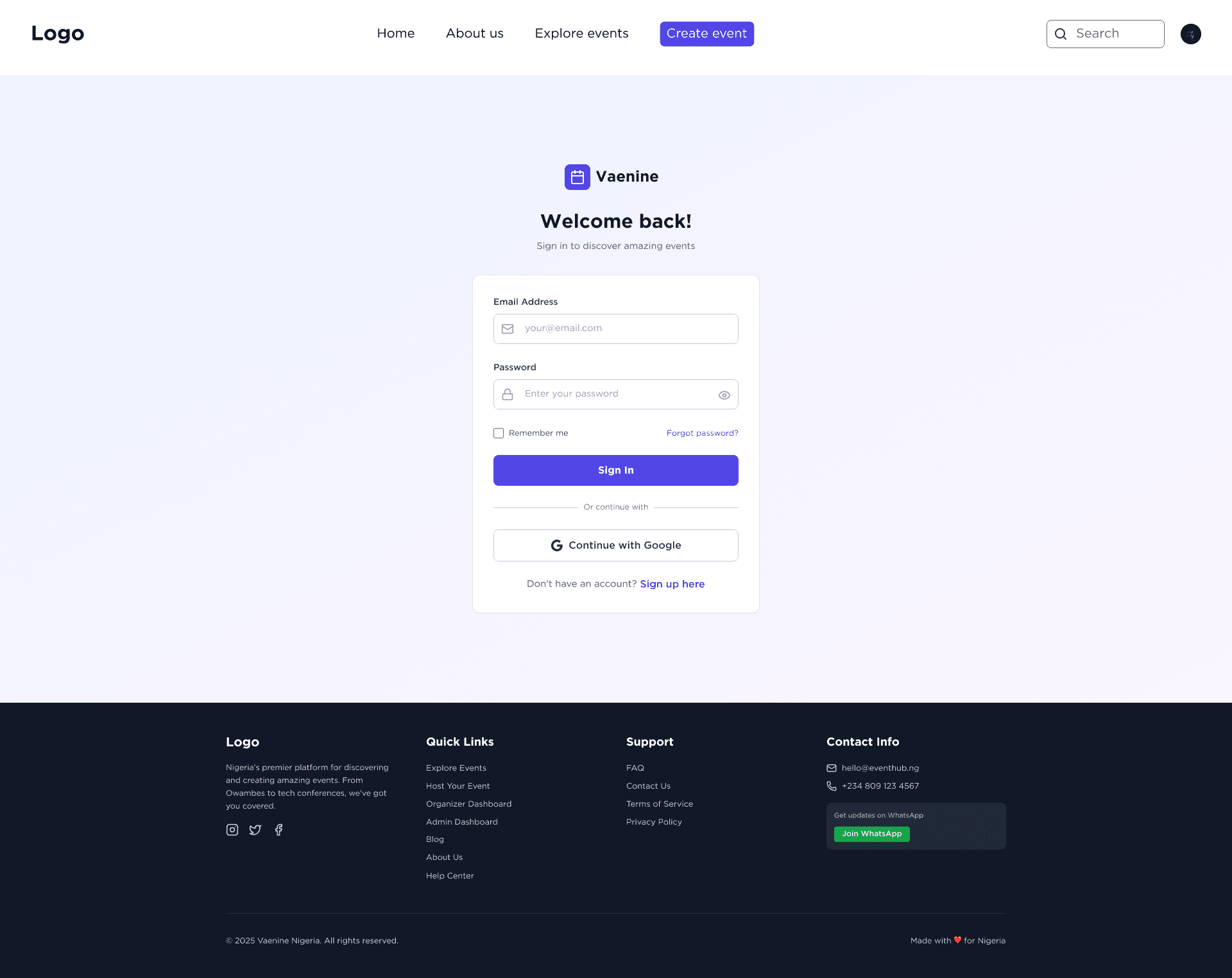 Login Page